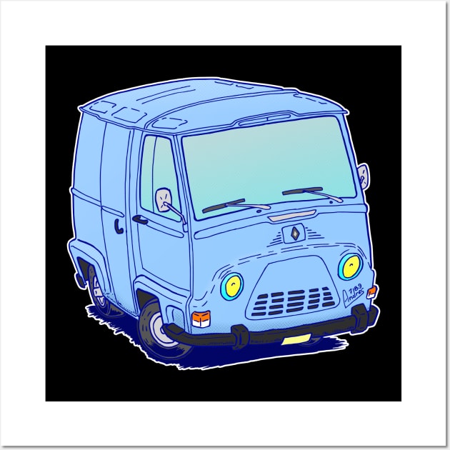 Classic French Renault Estafette van without text Wall Art by Andres7B9